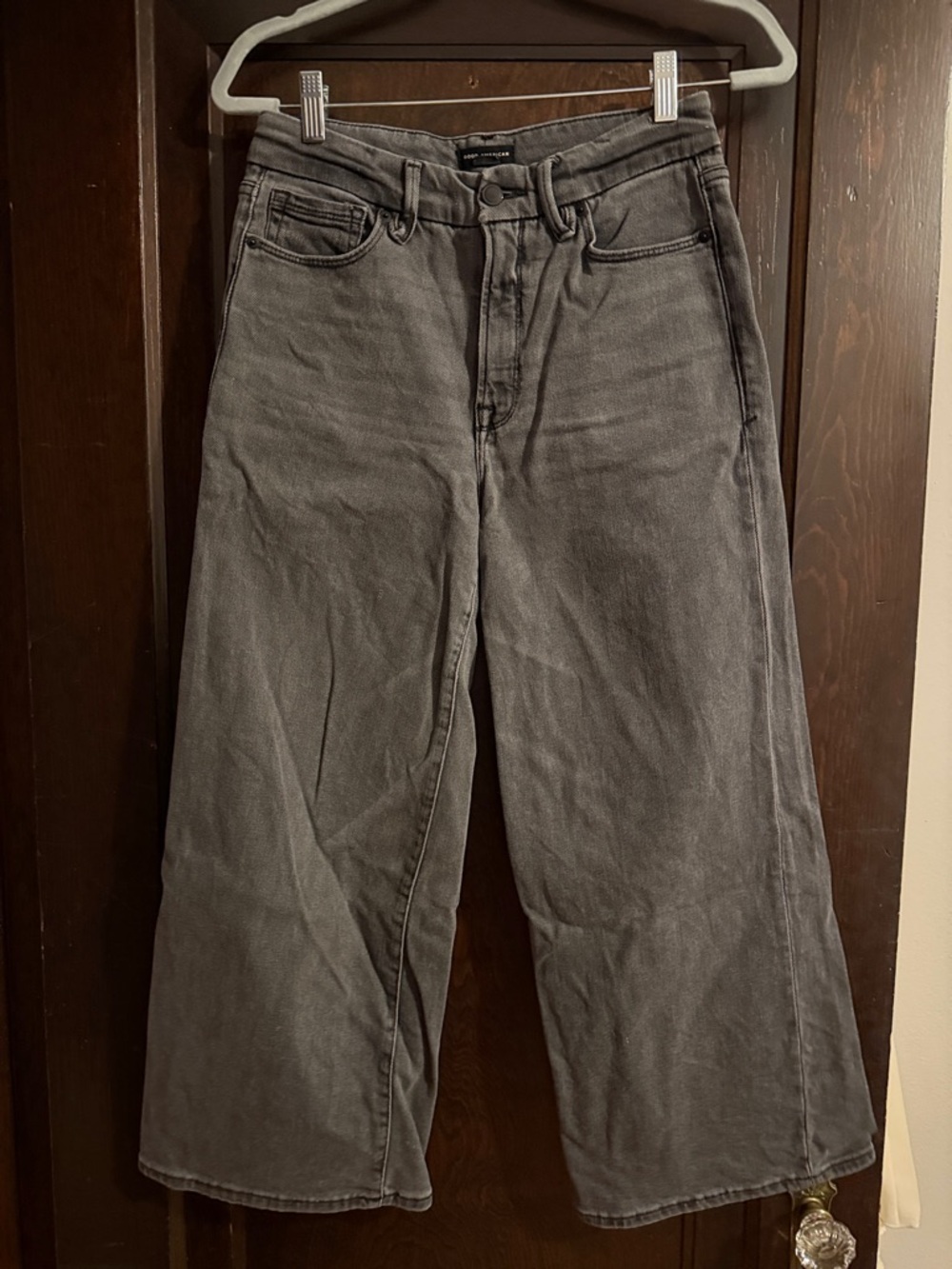 Good American palazzo crop jeans